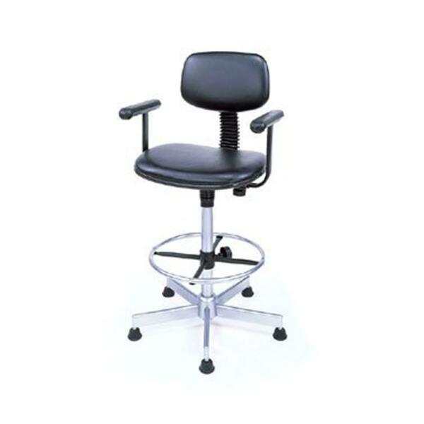 Nexel 25-29 Adjustable Height Swivel Chair with Adjustable T-Arms- Gray SCA27GY